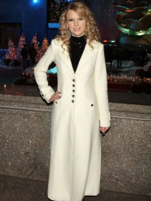 75th Rockefeller Center Taylor Swift White Coat