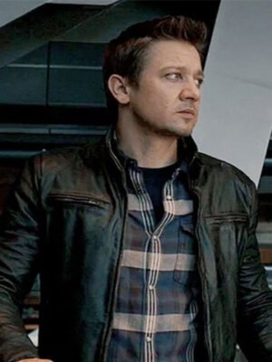 Avengers Age Of Ultron Jeremy Renner Black Jacket