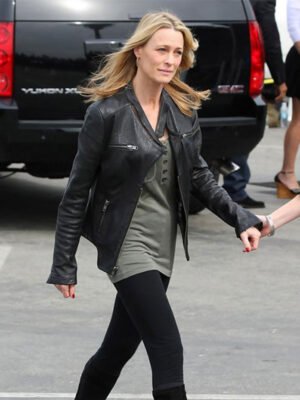 Spirit Awards Robin Wright Black Jacket