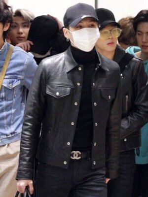 BTS Group Singer Suga Black Jacket