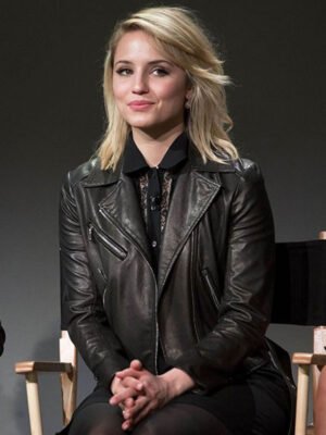 Bare Dianna Agron Black Jacket