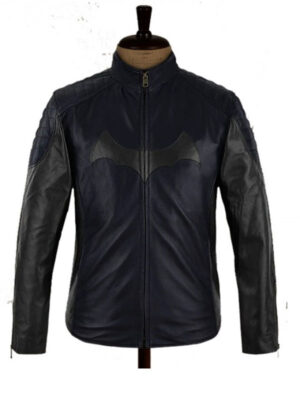 Batman Begins Christian Bale Black And Blue Jacket
