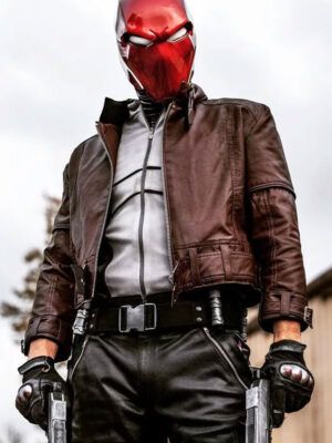 Batman Under The Red Hood Jason Tood Brown Jacket