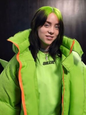 Billie Eilish Green Puffer Jacket