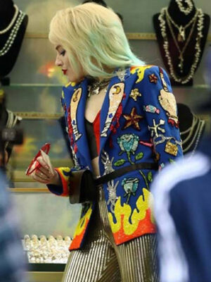 Birds Of Prey Harley Quinn Blue Blazer