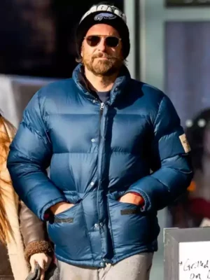 Bradley Cooper Blue Puffer Jacket