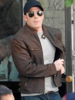 Captain America Civil War Chris Evans Brown Jacket