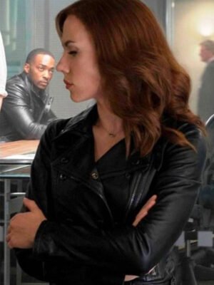 Captain America Civil War Scarlett Johansson Black Jacket