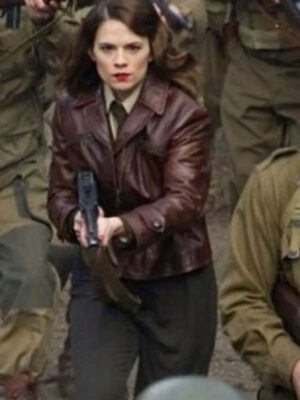 Captain America The First Avenger Peggy Cater Brown Jacket