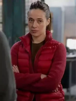 Chicago PD S12 Kim Burgess Red Puffer Jacket