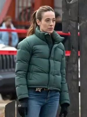 Chicago PD S12 Marina Squerciati Green Puffer Jacket