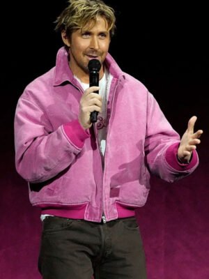 Cinemacon Event Ryan Gosling Pink Jacket
