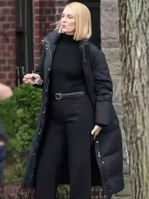 Dexter Resurrection Uma Thurman Black Puffer Coat
