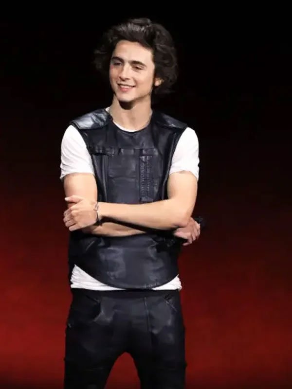 Dune Part 2 Timothee Chalamet Black Vest