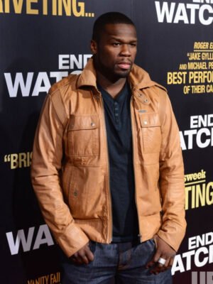 End of Watch Hollywood Premiere Curtis James Jackson 3 Brown Jacket