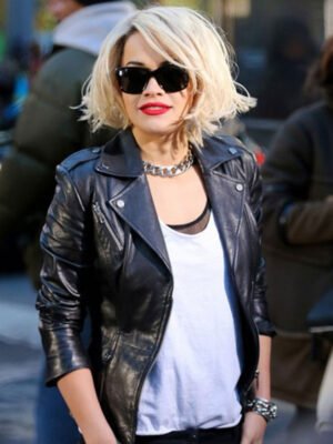 Fashion shoot Rita Ora Black Jacket
