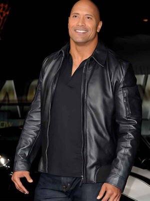 Faster Dwayne Johnson Black Jacket