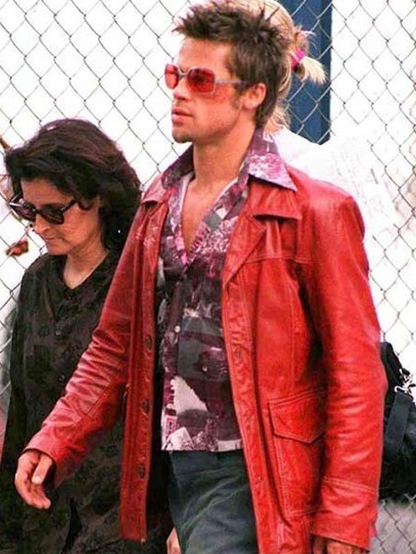 Fight Club Brad Pitt Red Jacket