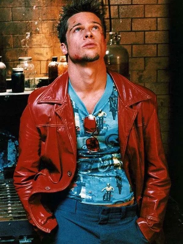 Fight Club Brad Pitt Red Jacket - Image 2