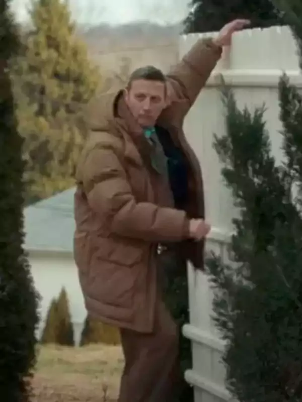 Friendship Tim Robinson Brown Puffer Jacket - Image 3