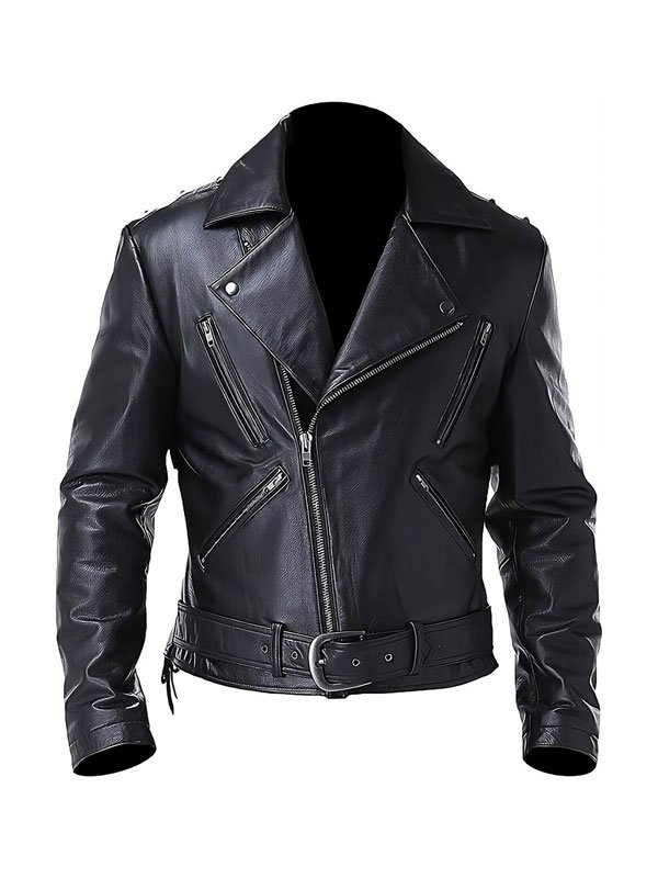 Ghost Rider Nicolas Cage Black Biker Jacket - Image 3