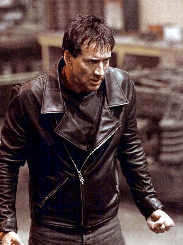 Ghost Rider Nicolas Cage Black Biker Jacket