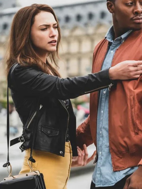 God Friended Me Violett Beane Black Jacket - Image 3