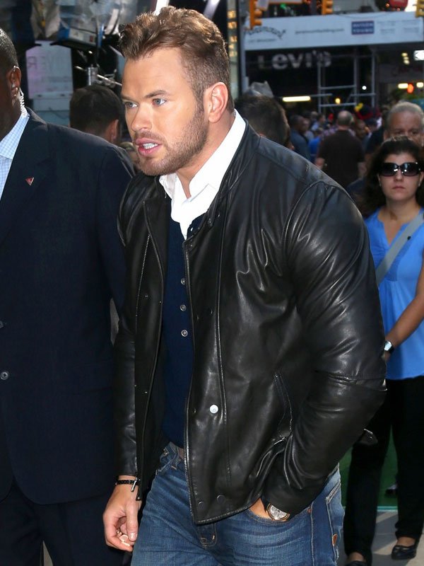 Good Morning America in New York City Kellan Lutz Black Jacket - Image 3