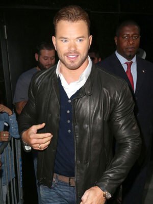 Good Morning America in New York City Kellan Lutz Black Jacket