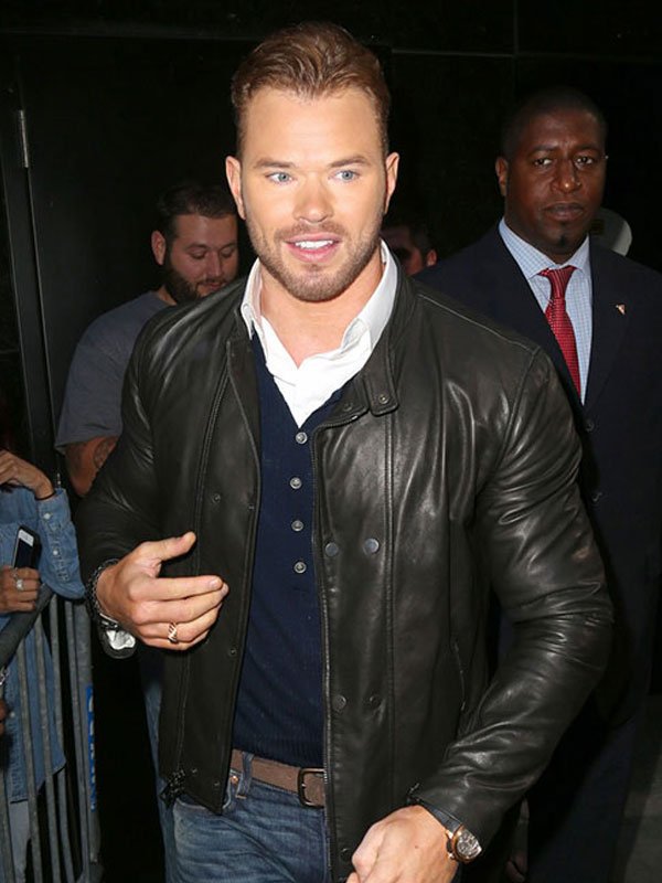 Good Morning America in New York City Kellan Lutz Black Jacket