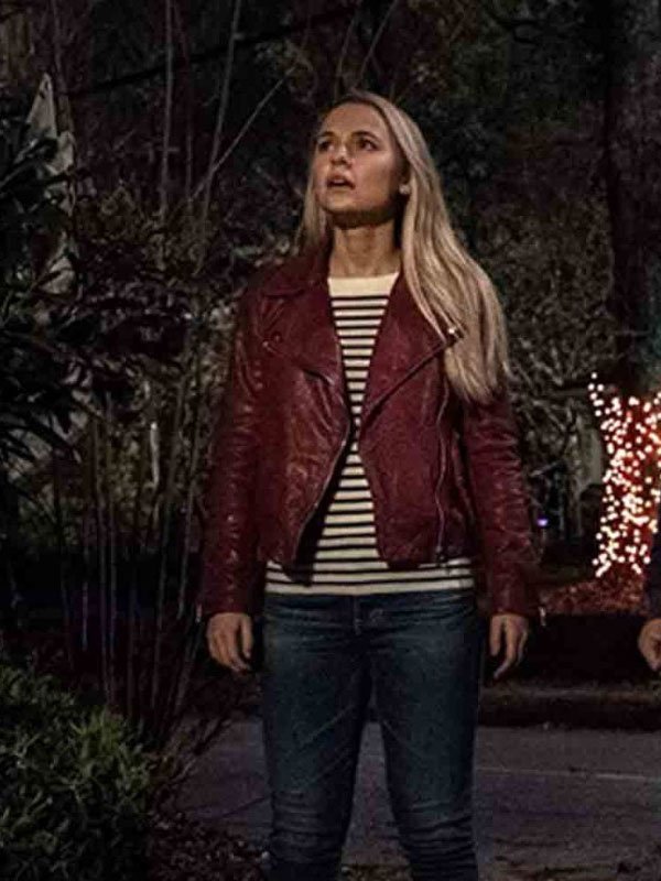 Goosebumps 2 Haunted Halloween Madison Iseman Maroon Jacket