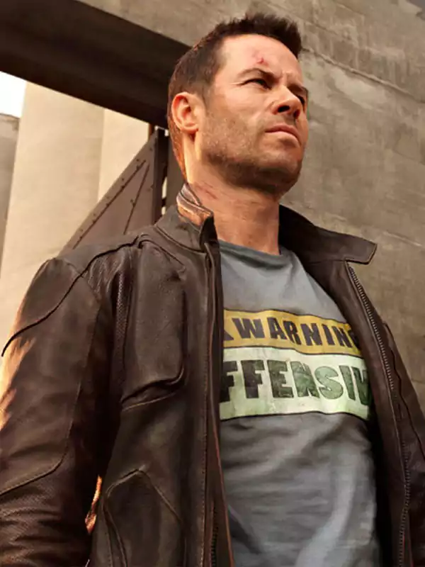 Lockout Guy Pearce Brown Jacket