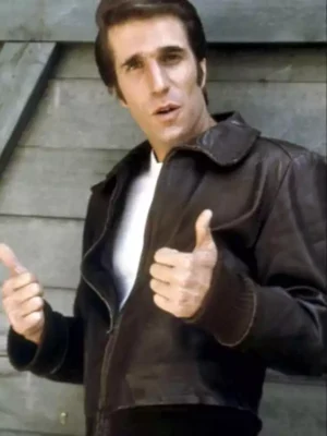 Happy Days Henry Winkler Brown Bomber Jacket