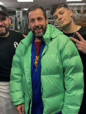 Happy Gilmore 2 Adam Sandler Green Puffer Jacket