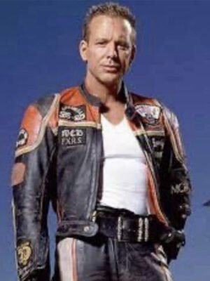 Harley Davidson and the Marlboro Man Mickey Rourke Black Jacket