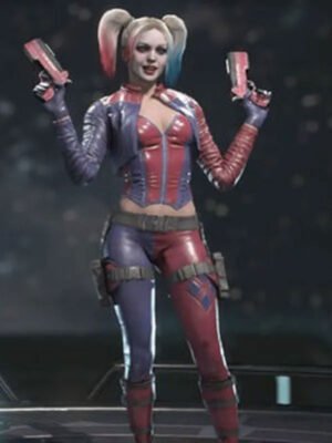 Injustice 2 Harley Quinn Red and Gray Jacket