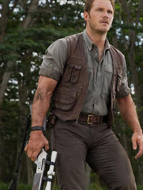 Jurassic World Chris Pratt Dark Brown Vest - Image 3