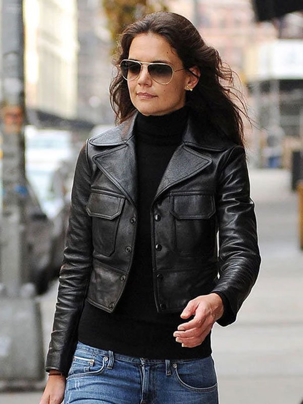 Katie Holmes Black Jacket - Image 2