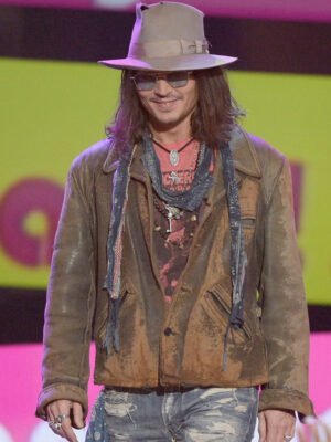 Kids Choice Awards Johnny Depp Green Jacket