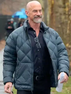 Law & Order Organized Crime Christopher Meloni Black Puffer Jacket