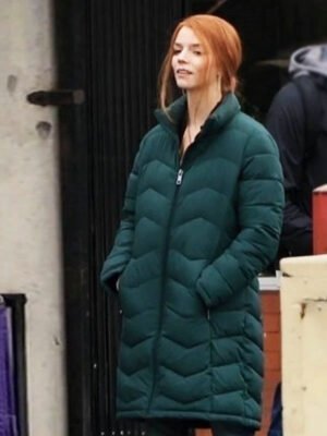 Lucky S01 Anya Taylor-Joy Green Puffer Coat