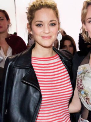 Marion Cotillard Biker Black Jacket