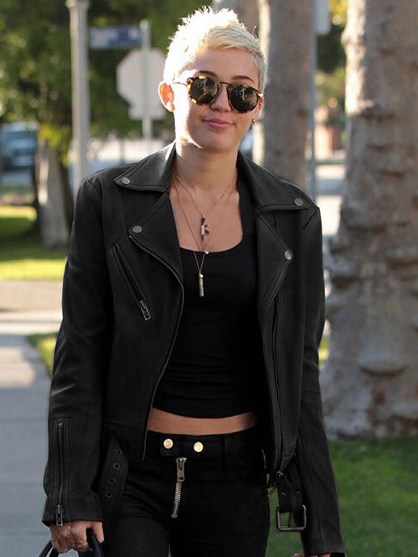 Miley Cyrus Black Jacket - Image 3