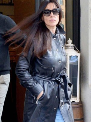 Monica Bellucci Black Trench Coat