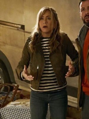 Murder Mystery 2 Jennifer Aniston Green Jacket