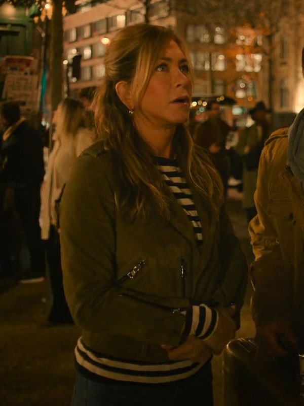 Murder Mystery 2 Jennifer Aniston Green Jacket - Image 2