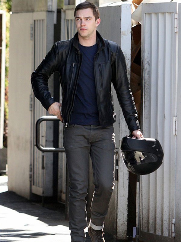 Nicholas Hoult Vintage Black Jacket - Image 2