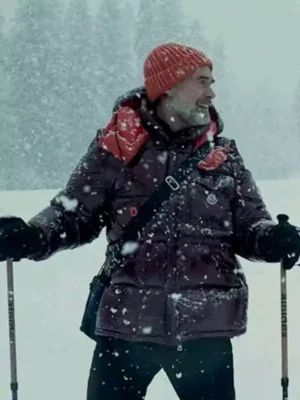 Nine Perfect Strangers Murray Bartlett Maroon Puffer Jacket