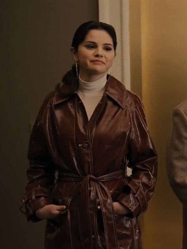 Only Murders in the Building Selena Gomez Brown Coat