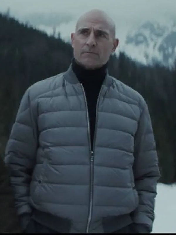 Perfect Strangers S02 Mark Strong Gray Puffer Jacket - Image 3